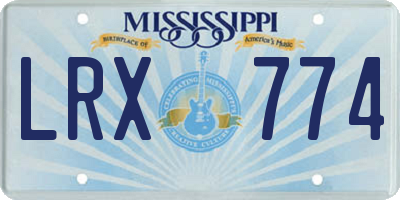 MS license plate LRX774