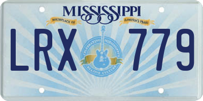 MS license plate LRX779