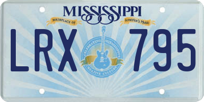 MS license plate LRX795