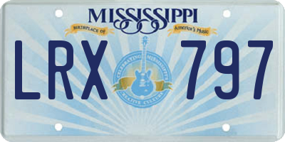 MS license plate LRX797