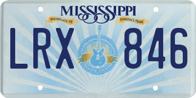 MS license plate LRX846