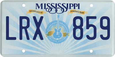 MS license plate LRX859