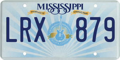 MS license plate LRX879