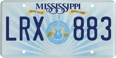 MS license plate LRX883