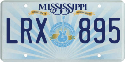 MS license plate LRX895