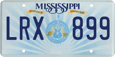 MS license plate LRX899
