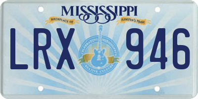 MS license plate LRX946