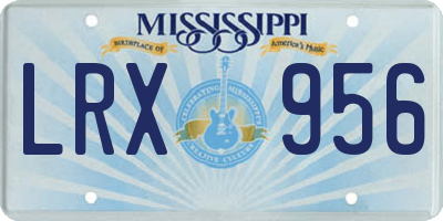 MS license plate LRX956