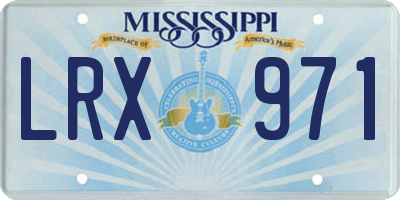 MS license plate LRX971