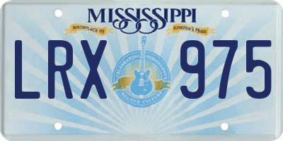 MS license plate LRX975