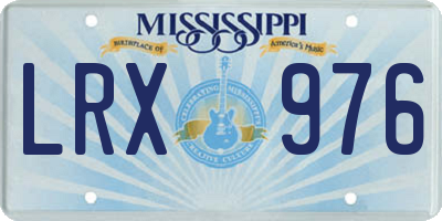 MS license plate LRX976