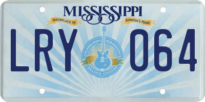 MS license plate LRY064