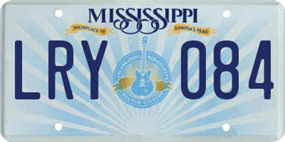 MS license plate LRY084