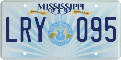 MS license plate LRY095