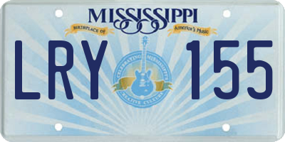 MS license plate LRY155