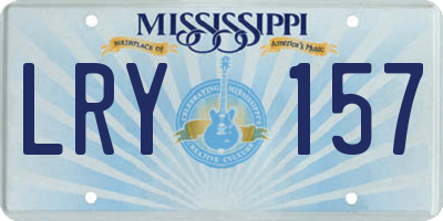 MS license plate LRY157