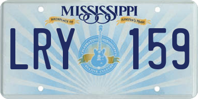 MS license plate LRY159