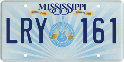 MS license plate LRY161
