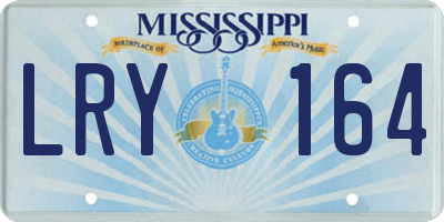 MS license plate LRY164