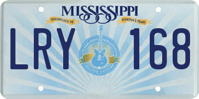 MS license plate LRY168