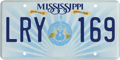 MS license plate LRY169