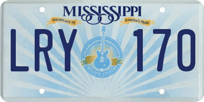 MS license plate LRY170