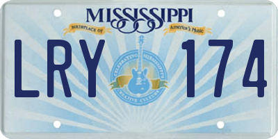 MS license plate LRY174