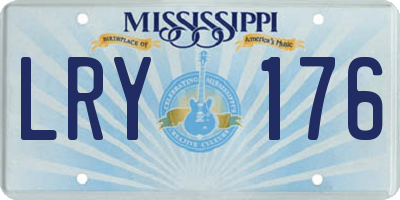 MS license plate LRY176