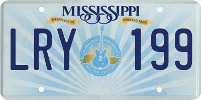 MS license plate LRY199