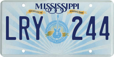 MS license plate LRY244