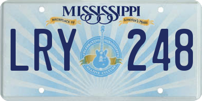 MS license plate LRY248