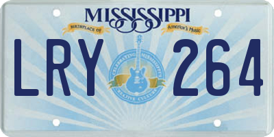 MS license plate LRY264