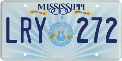 MS license plate LRY272