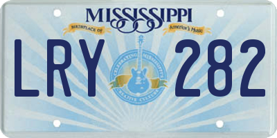 MS license plate LRY282
