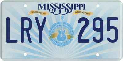 MS license plate LRY295