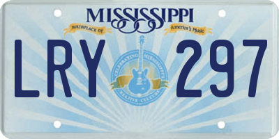 MS license plate LRY297