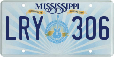 MS license plate LRY306