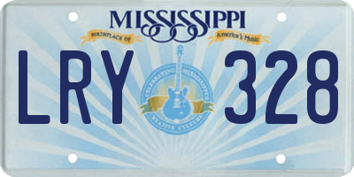 MS license plate LRY328