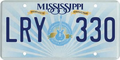 MS license plate LRY330