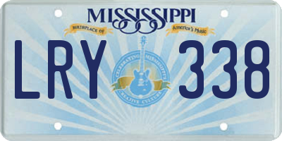 MS license plate LRY338