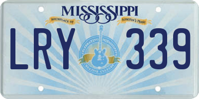 MS license plate LRY339