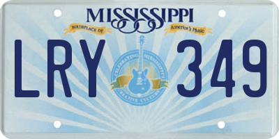MS license plate LRY349