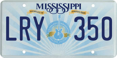 MS license plate LRY350