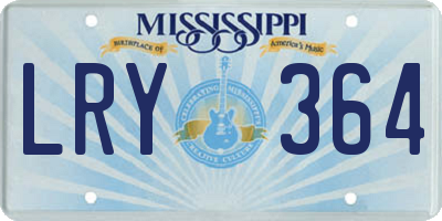 MS license plate LRY364
