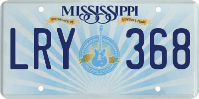 MS license plate LRY368