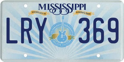 MS license plate LRY369