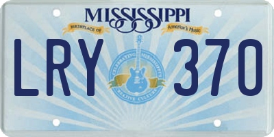 MS license plate LRY370