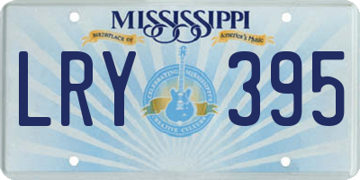 MS license plate LRY395