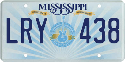 MS license plate LRY438