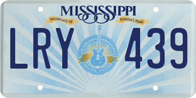 MS license plate LRY439